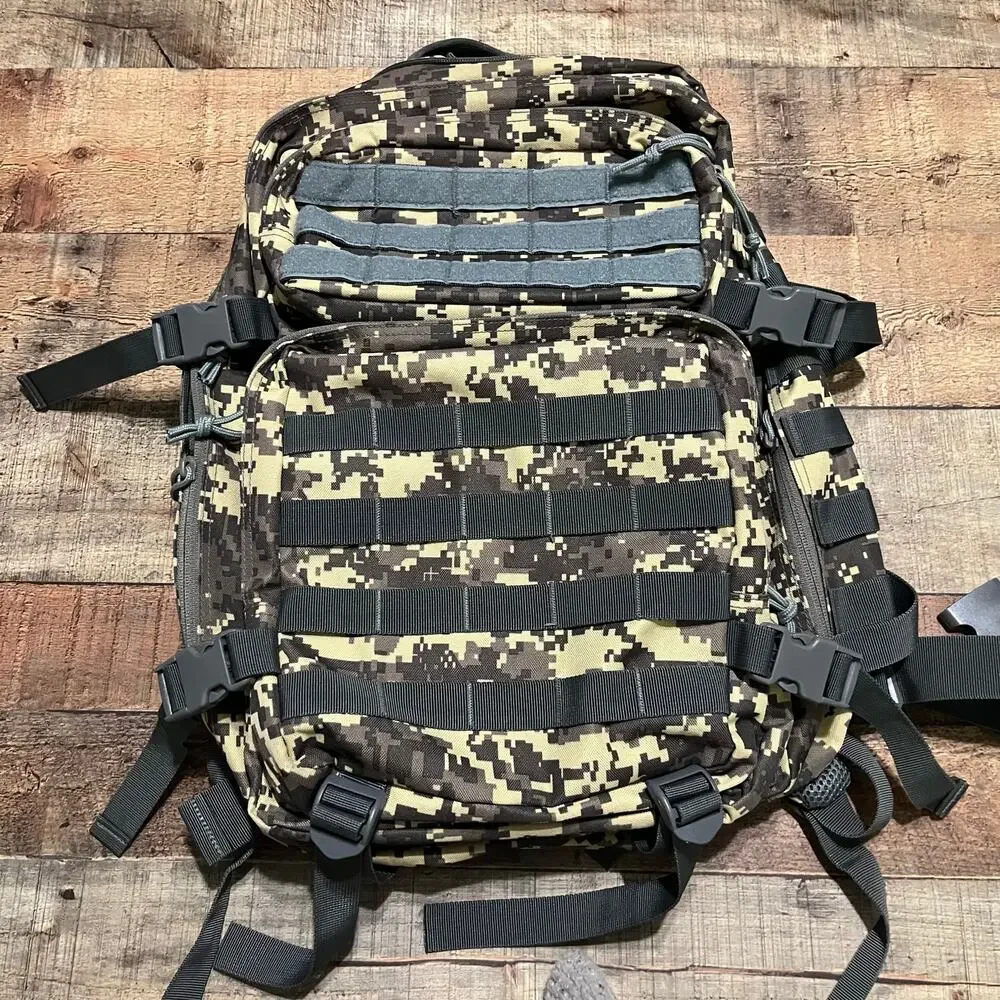 Pathology Green Brown Tan Military Camo Crossfit Backpack Gym Bag Outdoors